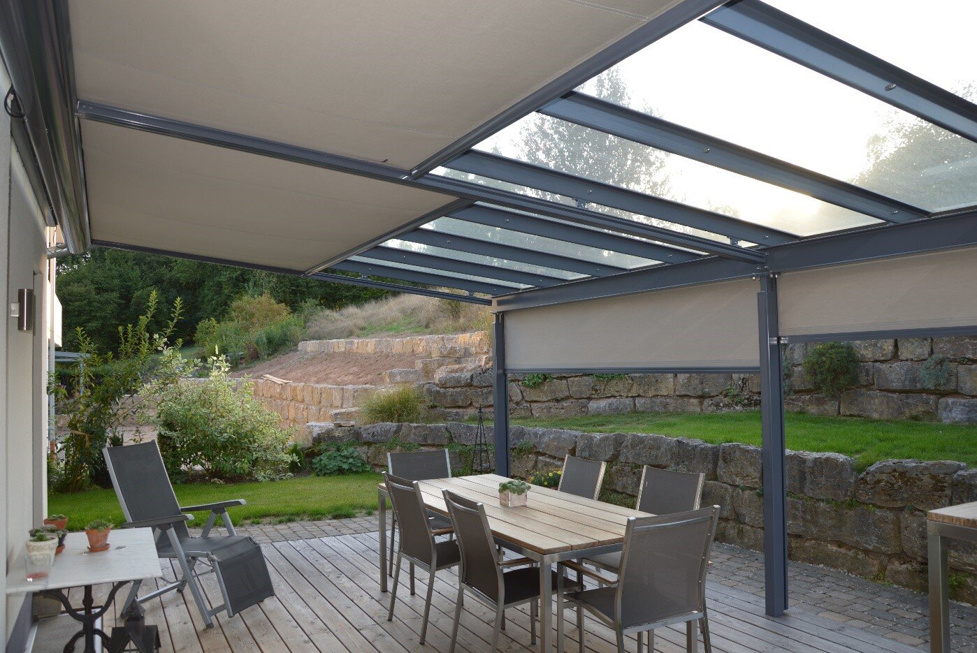 Terrassendach aus eigener Produktion